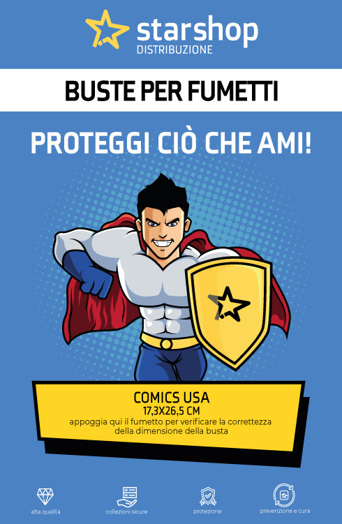 BUSTE FUM COMICS USA 17,3X26,5+4,5