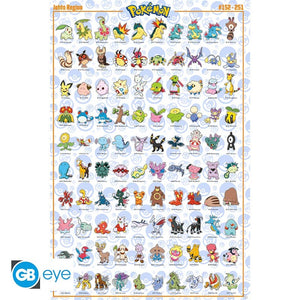 POKEMON JOHTO ENGLISH POSTER