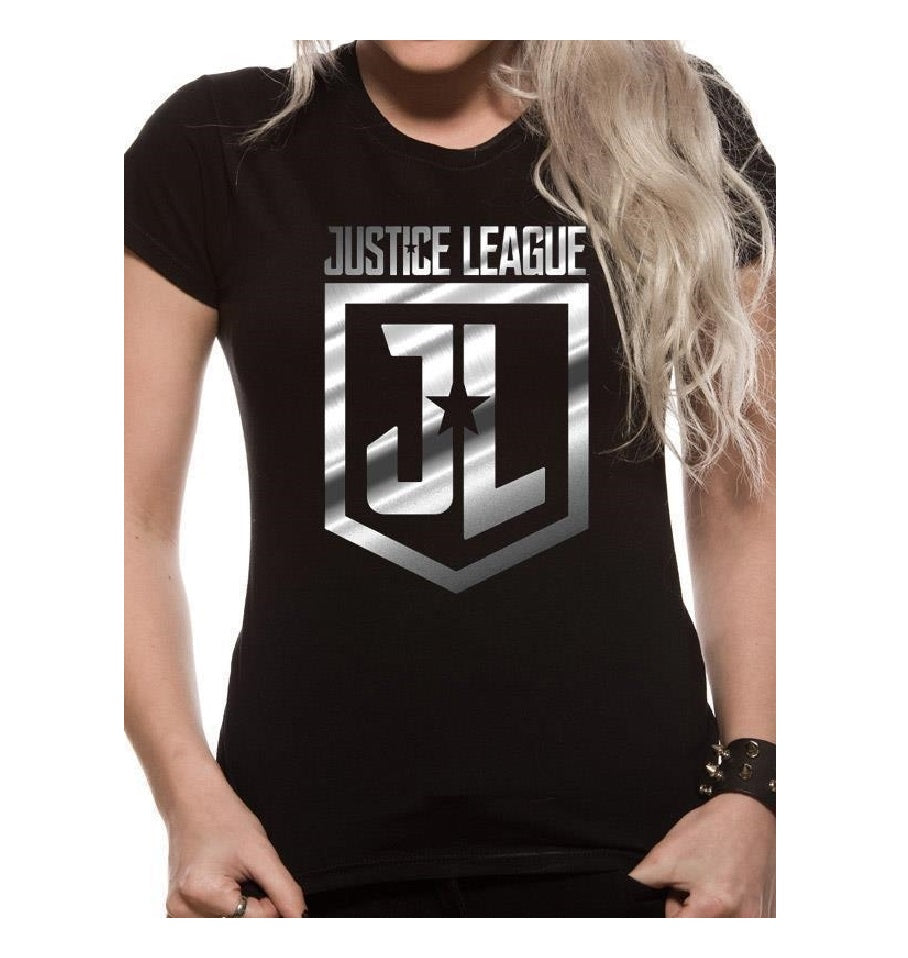 Dc Comics: Justice League - Foil Logo (T-Shirt Donna Tg. M)