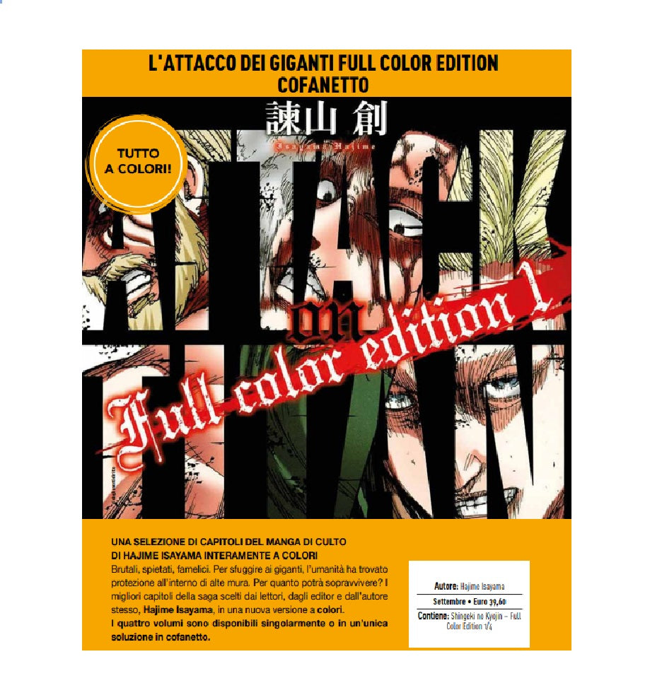 L'ATTACCO DEI GIGANTI FULL COLOR EDITION COFANETTO PRE-ORDER