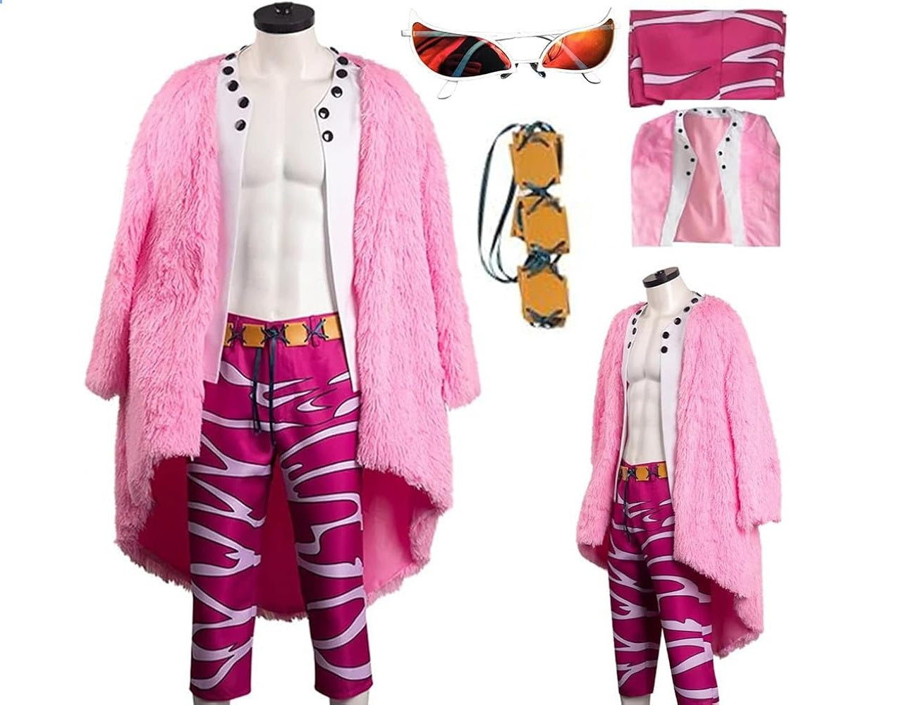 Costume Carnevale Cosplay Uomo ONE PIECE DOFLAMINGO