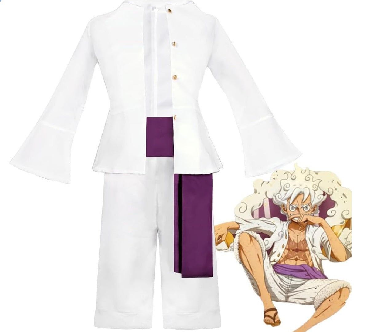 Costume Carnevale Cosplay Uomo ONE PIECE LUFFY GEAR 5