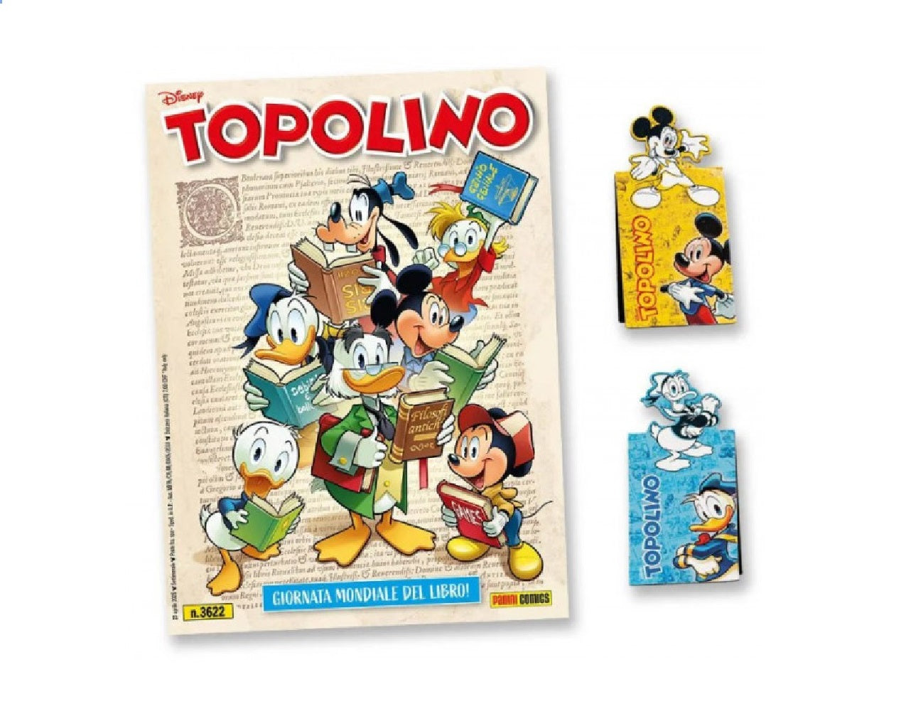 TOPOLINO 3622 SEGNALIBRI TOPO E PAP