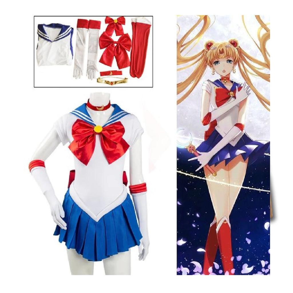 Carnevale Costume Deluxe Cosplay Donna SailorMoon Con Accessori