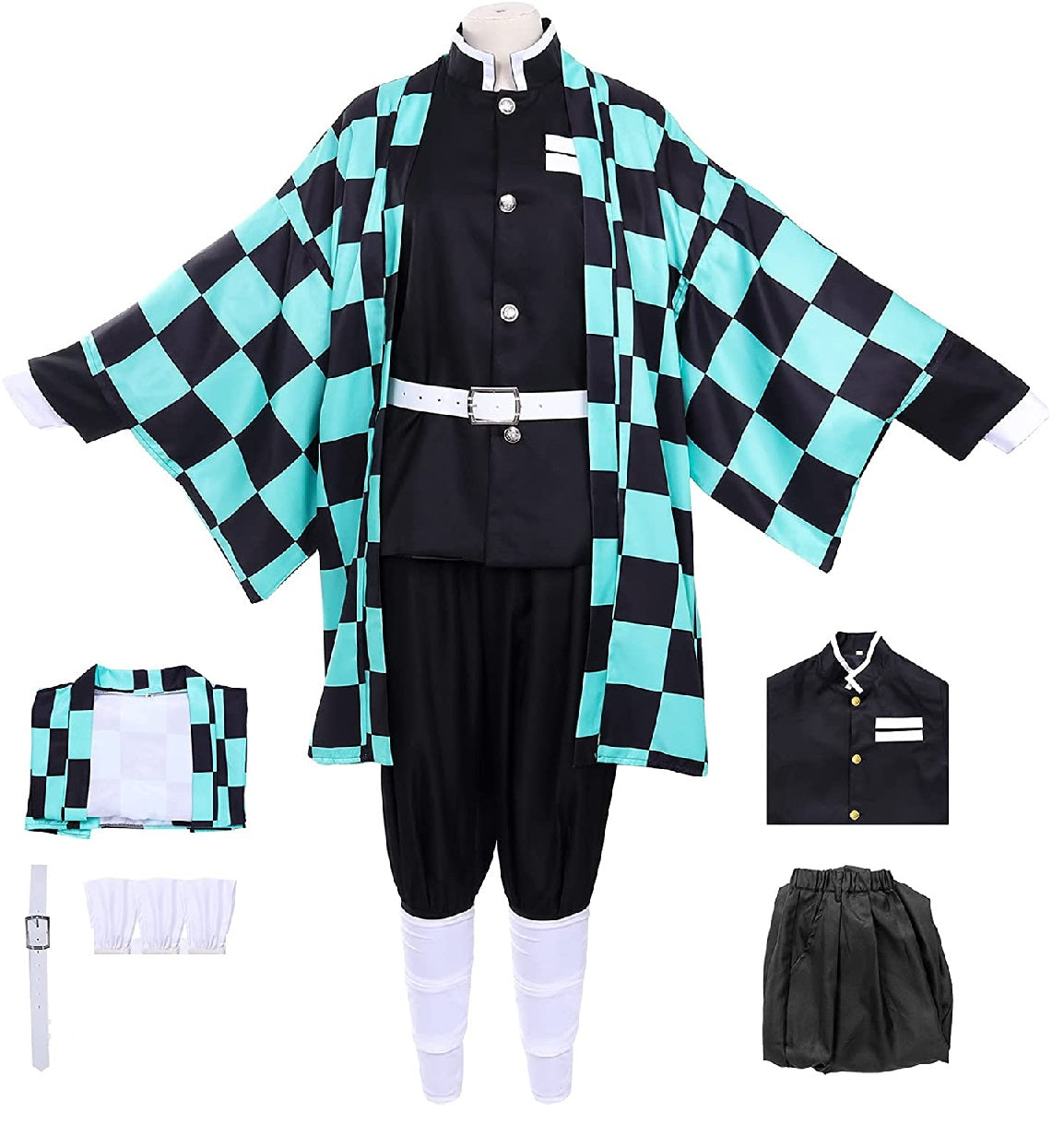 Costume Carnevale Cosplay Uomo Demon Slayer Tanjiro Kamado